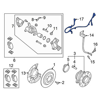 Hyundai OE - Rear Right ABS Wheel Speed Sensor Wiring Harness