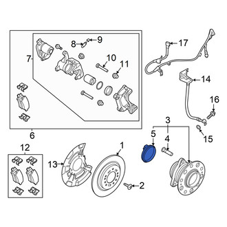 Hyundai OE - Front Left ABS Wheel Speed Sensor