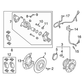 Hyundai OE - Rear Suspension - Brake Components