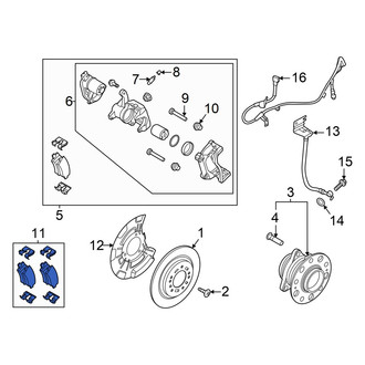 Hyundai OE - Rear Disc Brake Pad Set