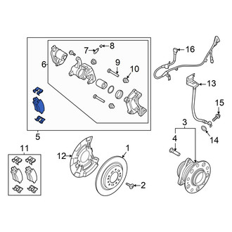 Hyundai OE - Rear Left Disc Brake Kit