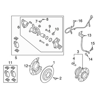 Hyundai OE - Rear Suspension - Brake Components (SEL AWD)