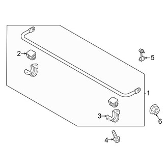Hyundai OE - Rear Suspension - Stabilizer Bar & Components (Hybrid Blue / Hybrid Limited / Hybrid SEL)
