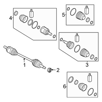 Hyundai OE - Rear Suspension - Drive Axles (SEL AWD)