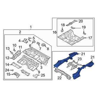 Hyundai OE - Rear Right Floor Side Rail