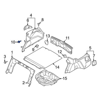 Hyundai OE - Trunk Trim Scuff Plate Clip