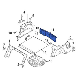 Hyundai OE - Rear Trunk Trim Scuff Plate