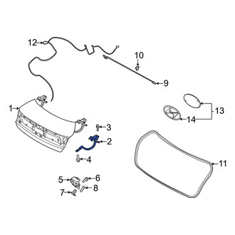 Hyundai OE - Rear Left Deck Lid Hinge