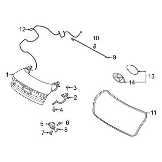 Hyundai OE - Trunk Lid - Lid & Components (Limited / SE / SEL / SEL Plus)