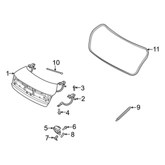 Hyundai OE - Trunk Lid - Lid & Components (W/O Power Trunk)