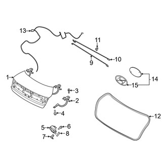 Hyundai OE - Trunk Lid - Lid & Components (Hybrid Blue / Hybrid Limited / Hybrid SEL)