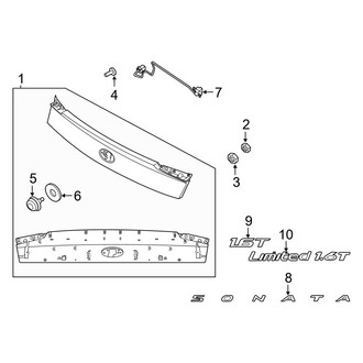 Hyundai OE - Trunk Lid - Exterior Trim (N Line)
