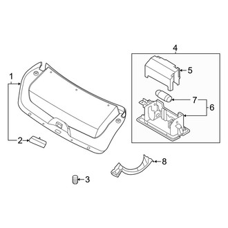 Hyundai OE - Trunk Lid - Interior Trim (W/O Power Trunk), (Hybrid SEL / N Line / SEL)