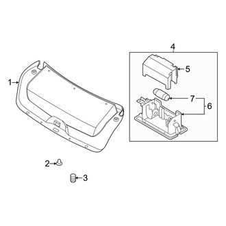 Hyundai OE - Trunk Lid - Interior Trim (Hybrid Blue / Hybrid Limited / Hybrid SEL)