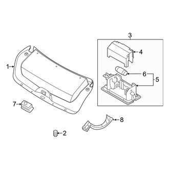 Hyundai OE - Trunk Lid - Interior Trim (With Power Trunk), (Hybrid Limited)