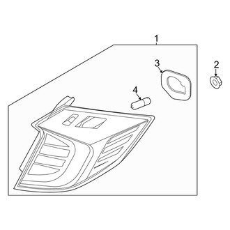 Hyundai OE - Rear Lamps - Tail Lamps (On Quarter, W/O Led Turn Signal), (Hybrid Blue)