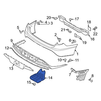 Hyundai OE - Rear Lower Bumper Splash Shield