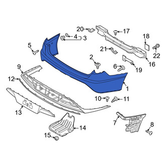 Hyundai OE - Rear Upper Bumper Cover