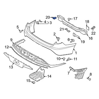 Hyundai OE - Rear Upper Bumper Impact Bar Bracket