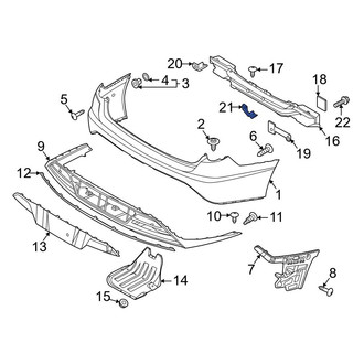 Hyundai OE - Rear Lower Bumper Impact Bar Bracket