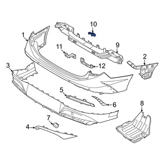 Hyundai OE - Rear Upper Bumper Impact Bar Bracket