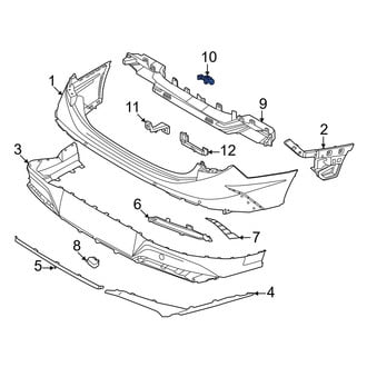 Hyundai OE - Rear Upper Bumper Impact Bar Bracket