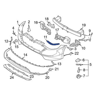 Hyundai OE - Front Left Upper Bumper Cover Bracket