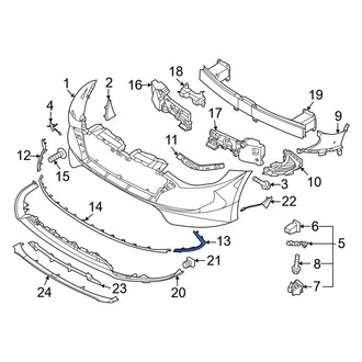 Hyundai OE - Front Left Bumper Trim