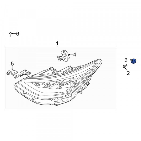 Hyundai OE 921730U000 - Headlight Fastener Clip