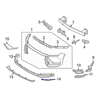 Hyundai OE - Front Left Lower Bumper Trim