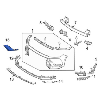Hyundai OE - Front Left Upper Bumper Trim