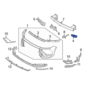 Hyundai OE - Front Right Lower Bumper Cover Bracket
