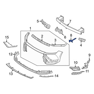 Hyundai OE - Front Left Upper Bumper Cover Bracket