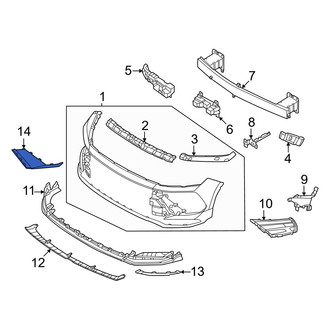 Hyundai OE - Front Right Lower Bumper Trim