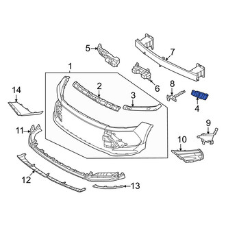 Hyundai OE - Front Left Lower Bumper Cover Bracket