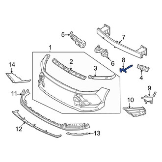 Hyundai OE - Front Right Upper Bumper Cover Bracket