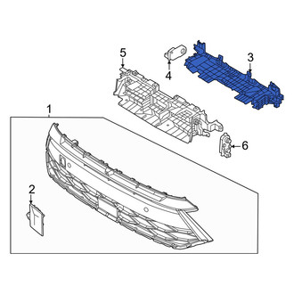Hyundai OE - Front Upper Radiator Shutter Assembly