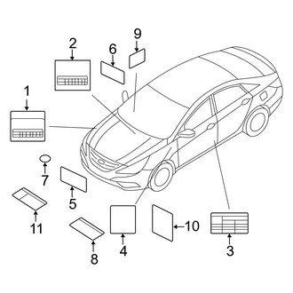 Hyundai OE - Information Labels - Labels (FULL HYBRID EV-GAS (FHEV))
