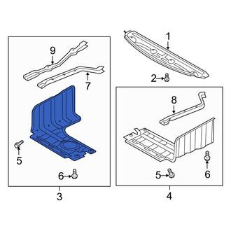 Hyundai OE - Front Right Radiator Support Splash Shield