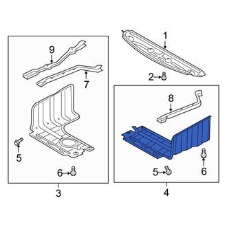 Hyundai OE - Front Left Radiator Support Splash Shield