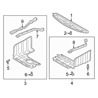 Hyundai OE - Radiator Support - Splash Shields (FULL HYBRID EV-GAS (FHEV))