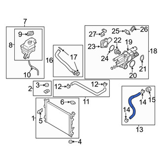 Hyundai OE - Lower Radiator Coolant Hose