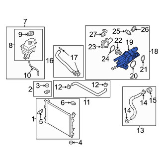 Hyundai OE - Lower Engine Coolant Thermostat Housing