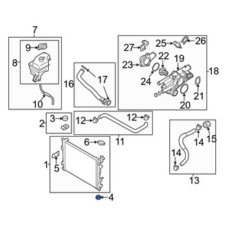 Hyundai OE - Lower Radiator Insulator
