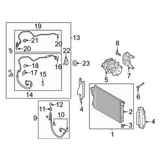 Hyundai OE - Air Conditioner & Heater - Condenser, Compressor & Lines
