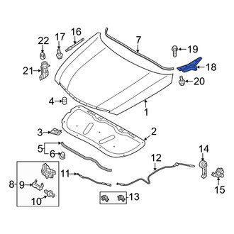 Hyundai OE - Front Left Hood Hinge