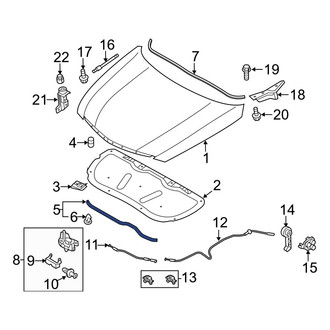Hyundai OE - Front Hood Seal