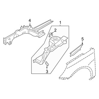 Hyundai OE - Fender - Structural Components & Rails (Hybrid / Hybrid Premium)