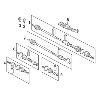 Hyundai OE - Front Suspension - Drive Axles (FULL HYBRID EV-GAS (FHEV))