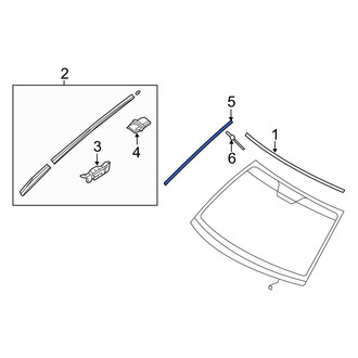 Hyundai OE - Front Left Windshield Molding